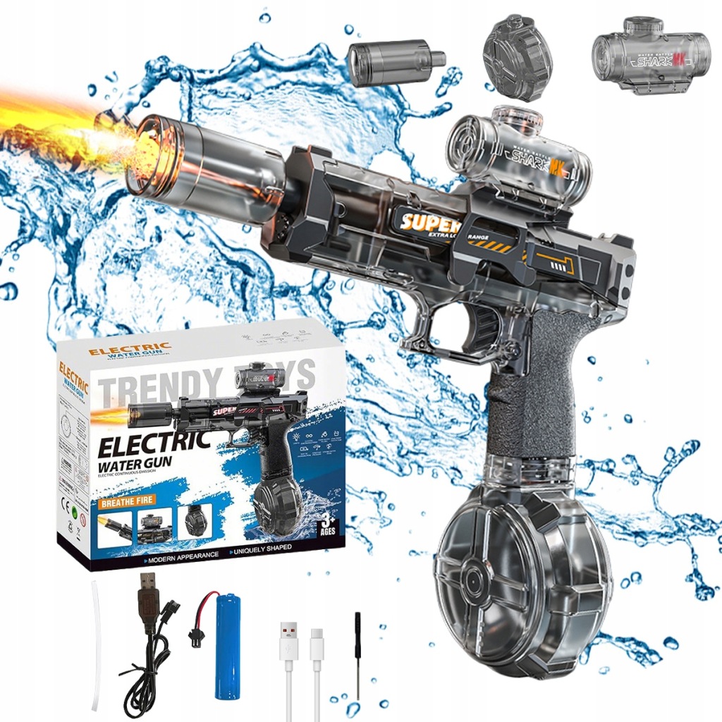 PISTOLET NA WODĘ AUTOMATYCZNY ELEKTRYCZNY ZABAWKA DLA DZIECI