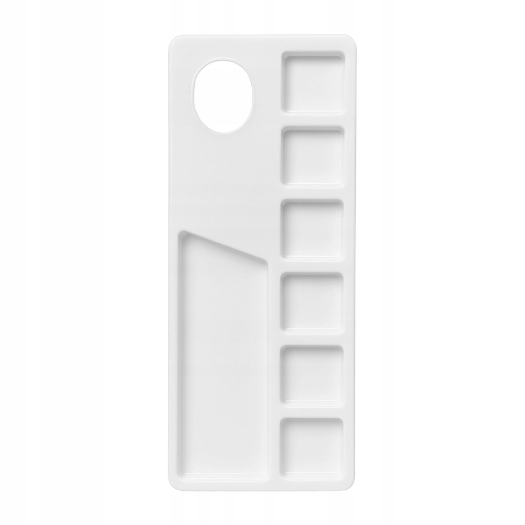 Paleta do Farb Akrylowych 9x22cm Plastikowa Prostokątna Tacka do Malowania