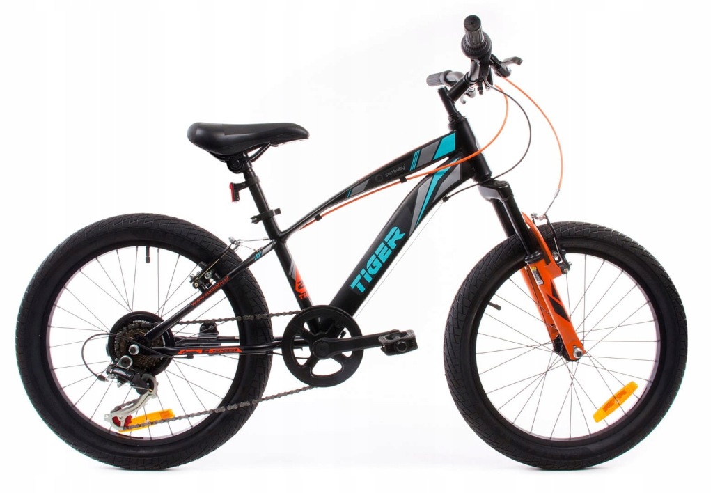 Rower Sun Baby Tiger Bike 20" czarny, pomarańczowy
