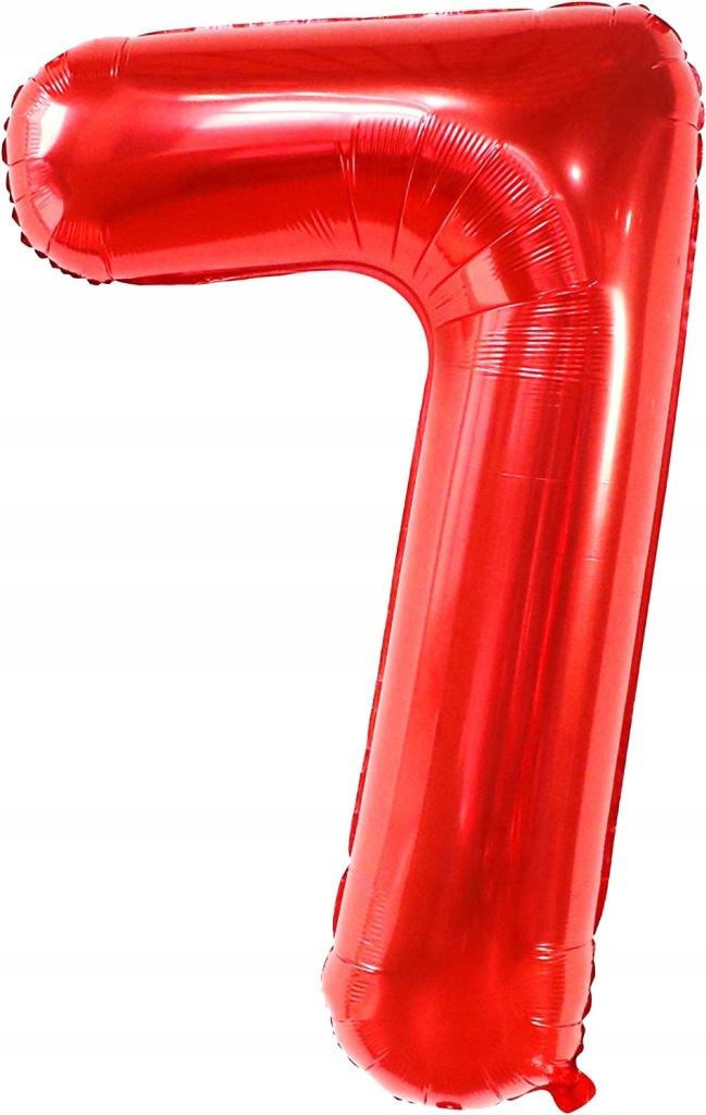 CZERWONY BALON FOLIOWY 110 CM CYFRA 7 SIEDEM