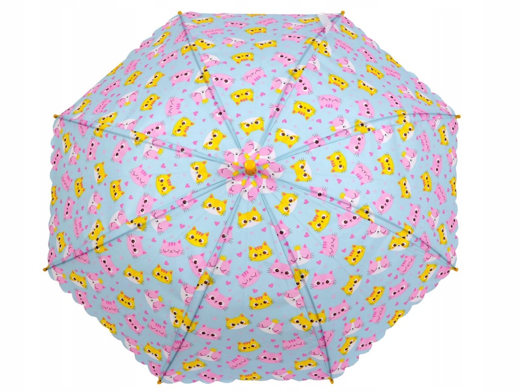 Parasol dziecięcy automatyczny tęcza, dinozaur, rakieta, kotek