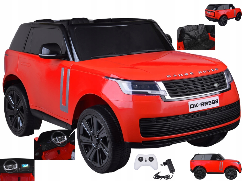 Auto Na Akumulator RANGE ROVER 4x4 Wyświetlacz Pilot Lcd Pasy Prezent