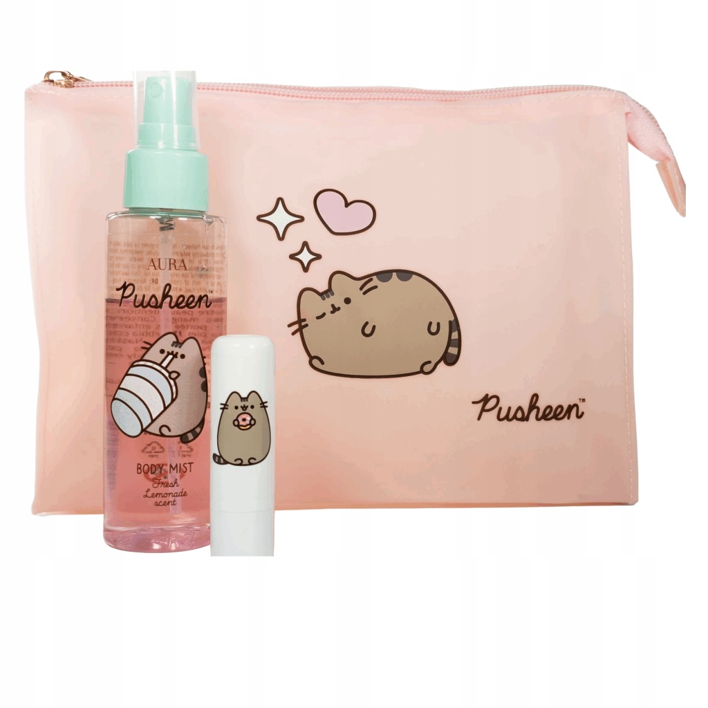 Pusheen zestaw pielęgnacyjny z mgiełką i pomadką