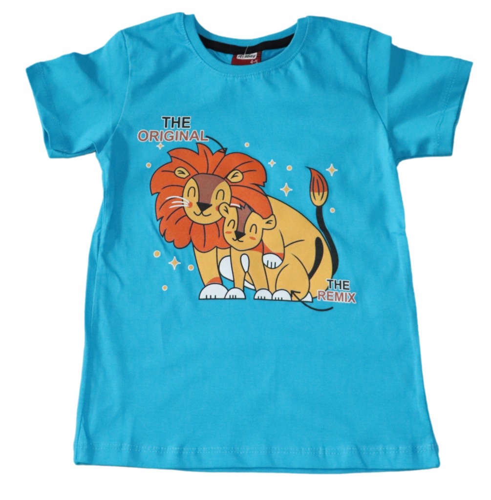 Atabay Kids bluzka dziecięca krótki rękaw bawełna niebieski rozmiar 110