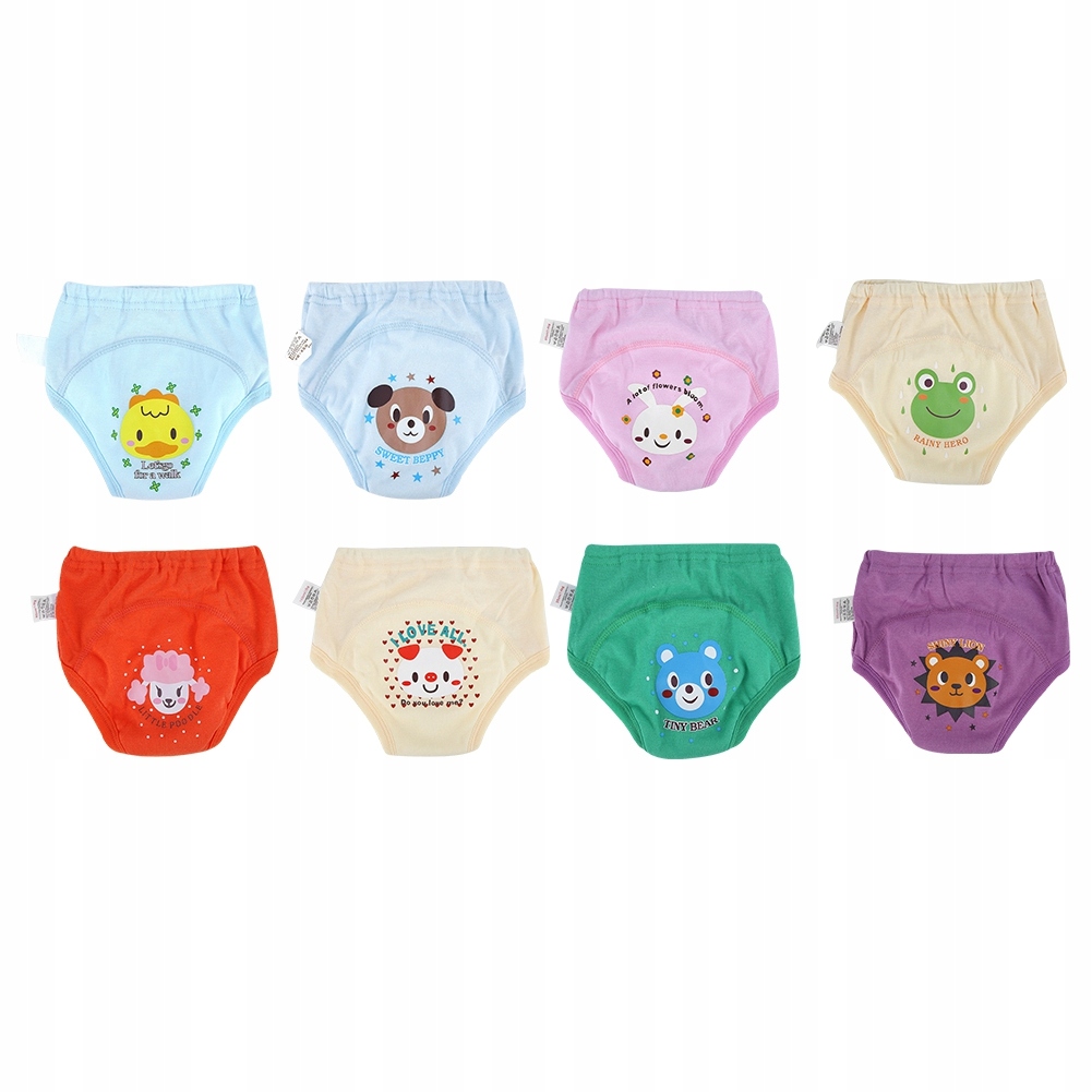 8pcs Baby Cartoon Waterproof Divers Piecipfies Toddler 4 Warstwy 1F