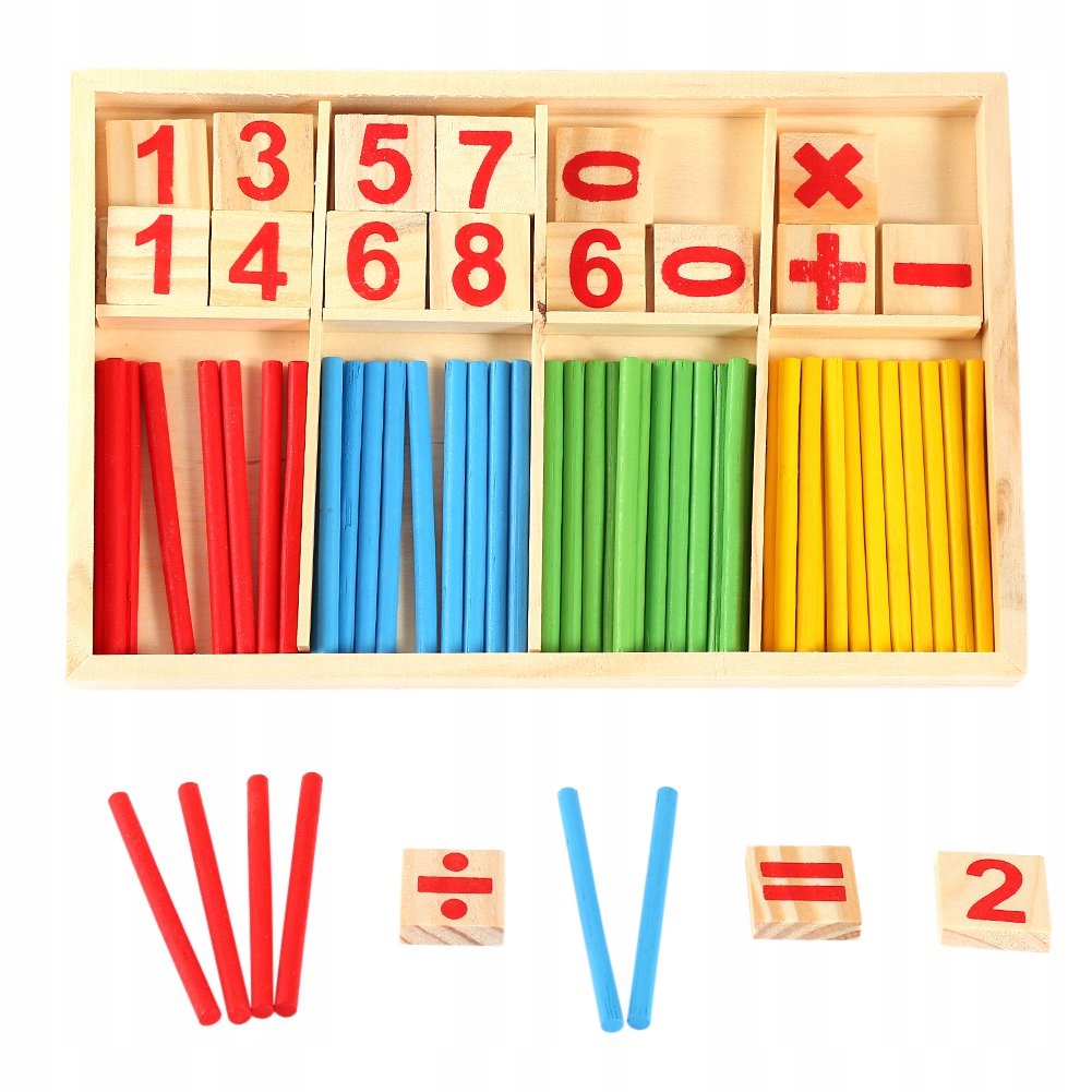 Kolorowe drewniane dziecko w wieku przedszkolnym matematyka zabawki X8