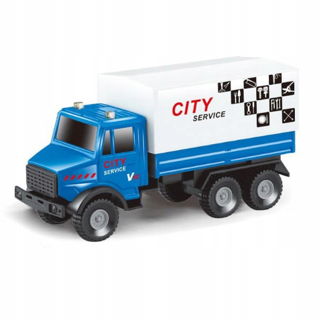 CIĘŻARÓWKA MIEJSKI SERWIS CITY SERVICE METALOWTY POJAZD 1:64