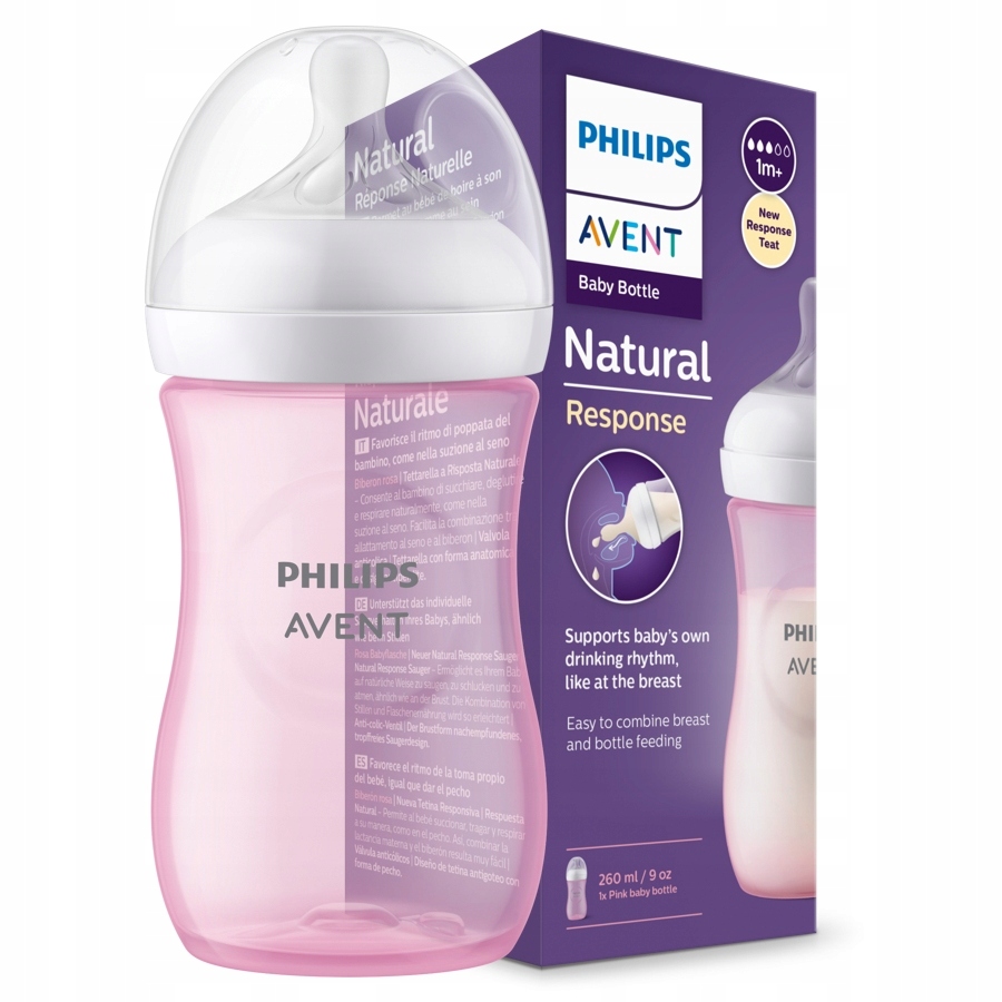 Philips Avent Butelka Natural Response responsywna 260 ml 1m+ SCY903/11