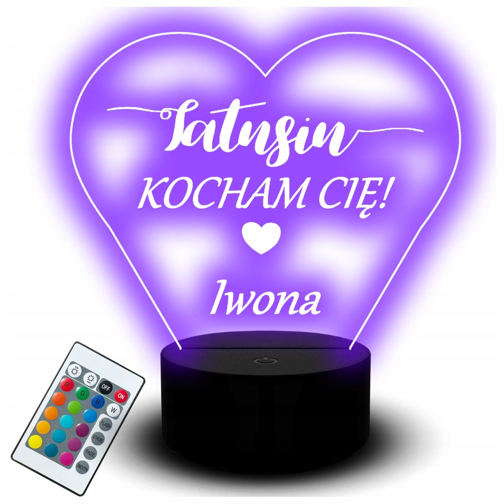 Lampka Nocna Led Prezent Dzień Ojca dla Taty Urodziny Zestaw Upominek Imię