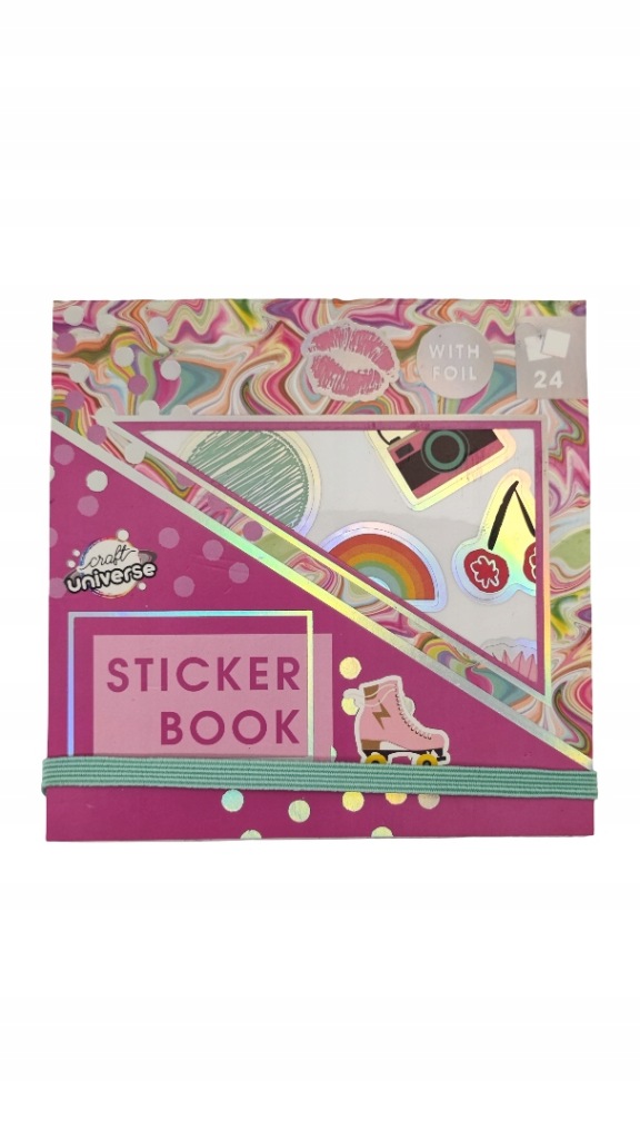 Książeczka Z Neonowymi Naklejkami Naklejki Kolorowe Sticker Book 24 szt