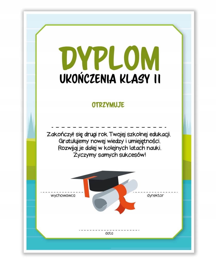 Dyplom LearnHow z okazji ukończenia klasy drugiej A4