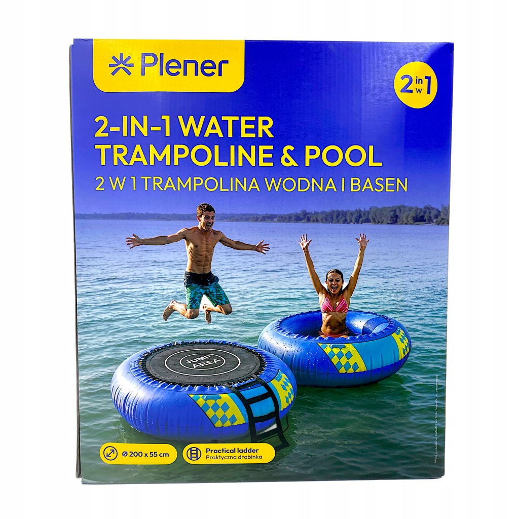 Plener 2w1 Trampolina wodna i basen max 60kg 200x55cm