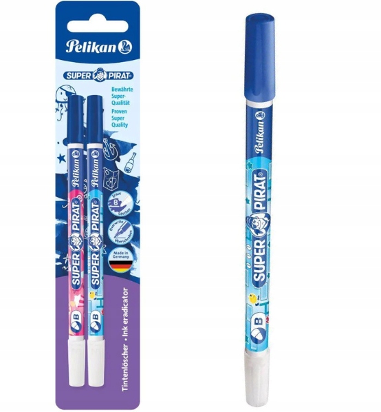 Wymazywacz do atramentu Pelikan Super Pirat 850B 2 sztuki blister