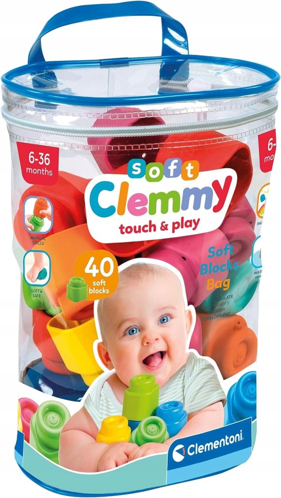 Klocki miękkie Clementoni Soft Clemmy Totch & Play 40 szt