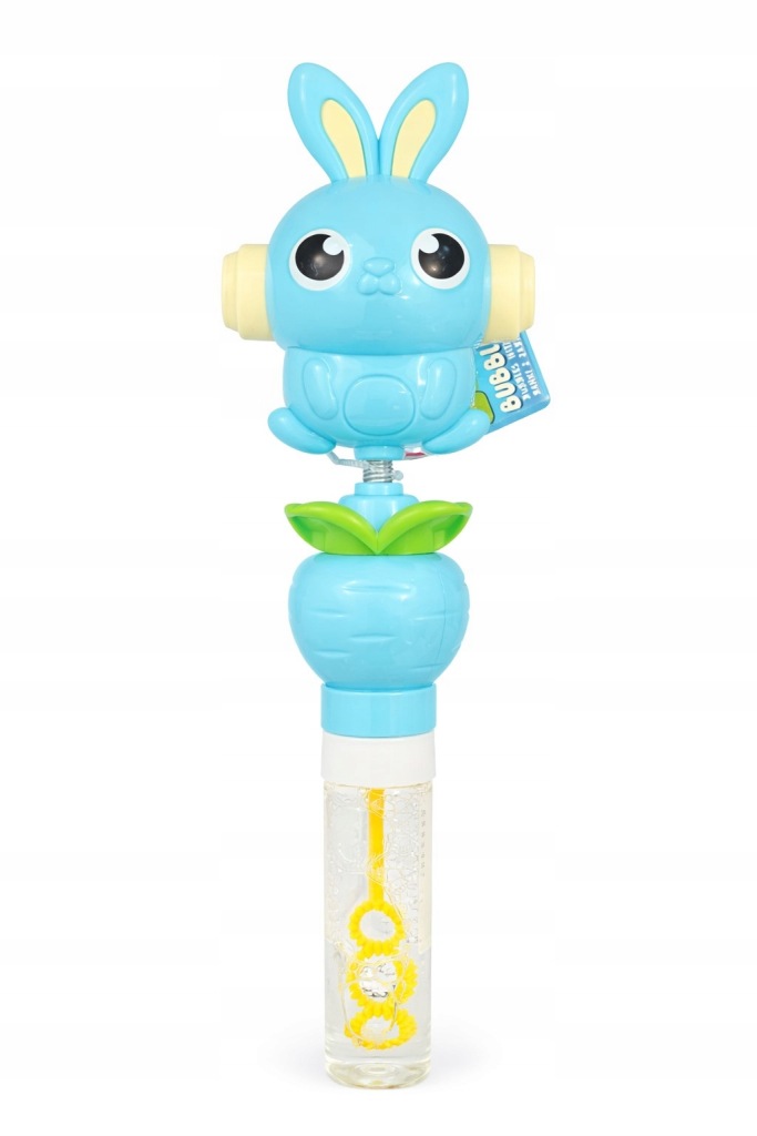 ELEFUN BUBBLES bańki z zabawką piszczący królik