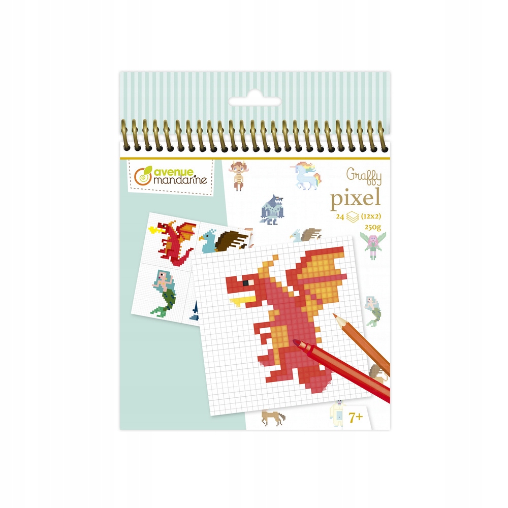 Avenue Mandarine: Kolorowanki Pixel Fantasy GY098C