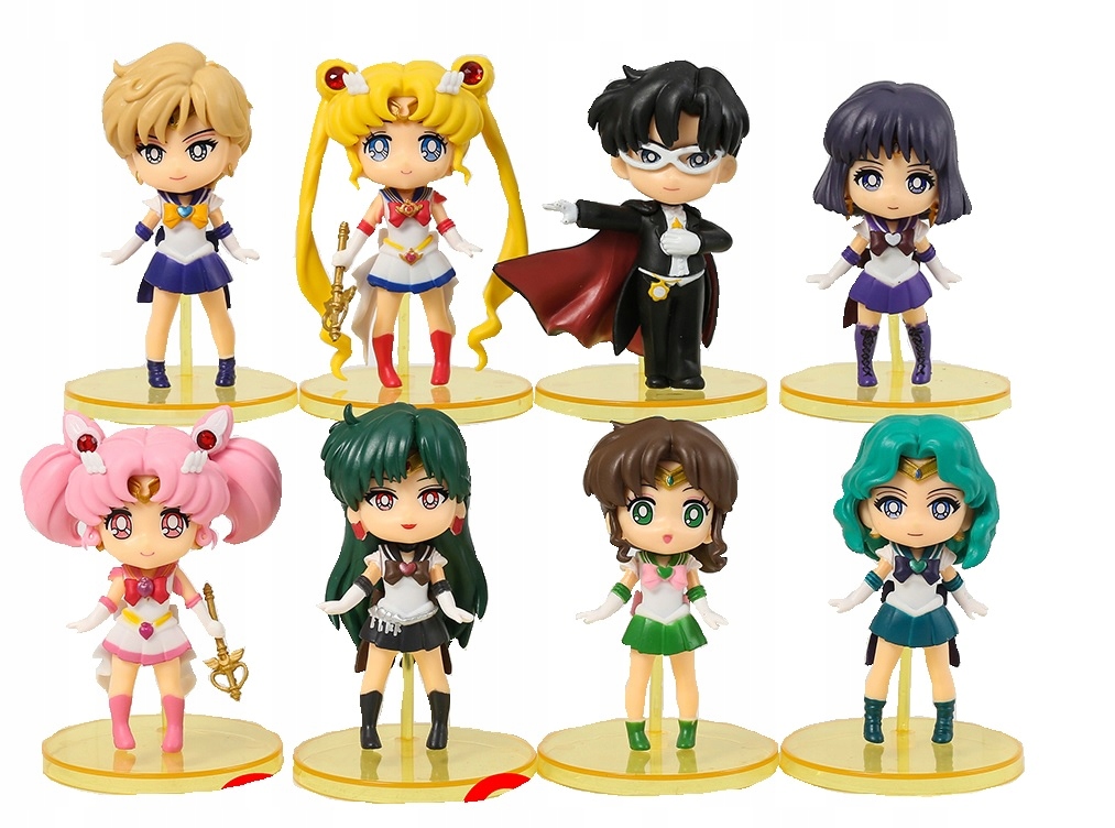 FIGURKI ANIME SAILOR MOON USAGI ZESTAW 8 SZTUK