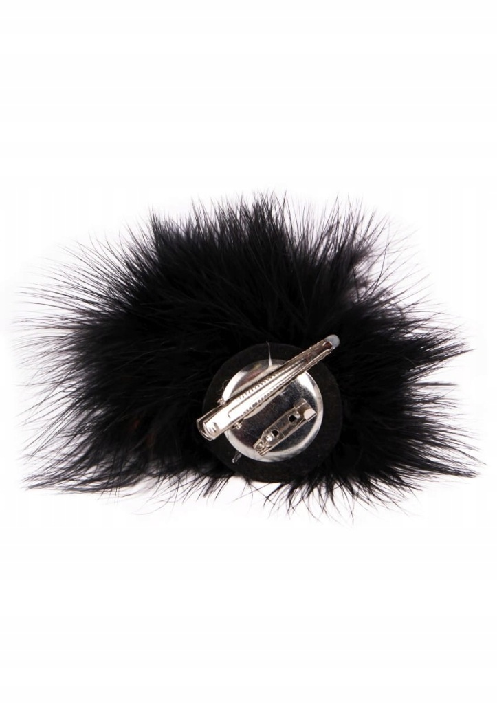 Przypinka POMPONIK czarna