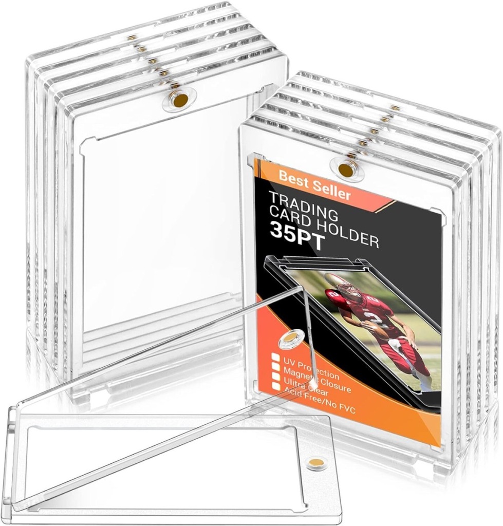 10X 35PT Holder na Karty Kolekcjonerskie Sportowe Holder Na Magnes Ultra UV
