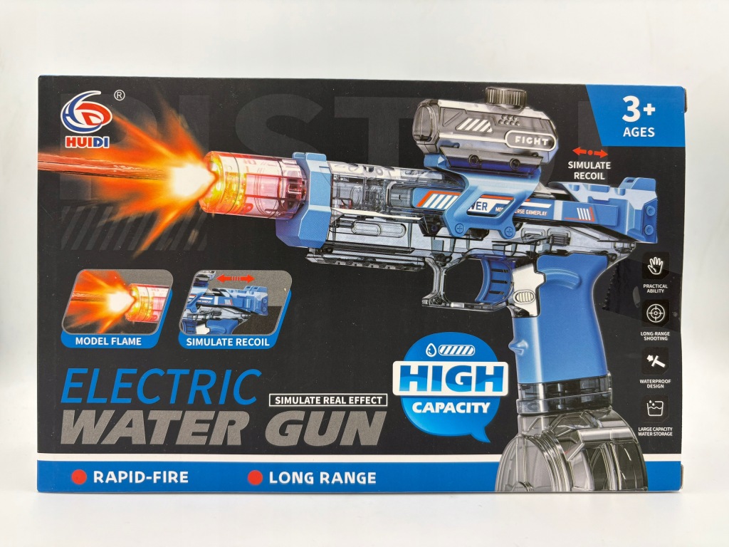 Pistolet na wodę elektryczny pistolet wodny z akumulatorem automatyczny 001