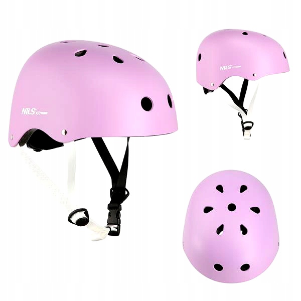 Kask NILS EXTREME Fioletowy Damski Na Rolki Rower Hulajnogę Deskorolkę M 55