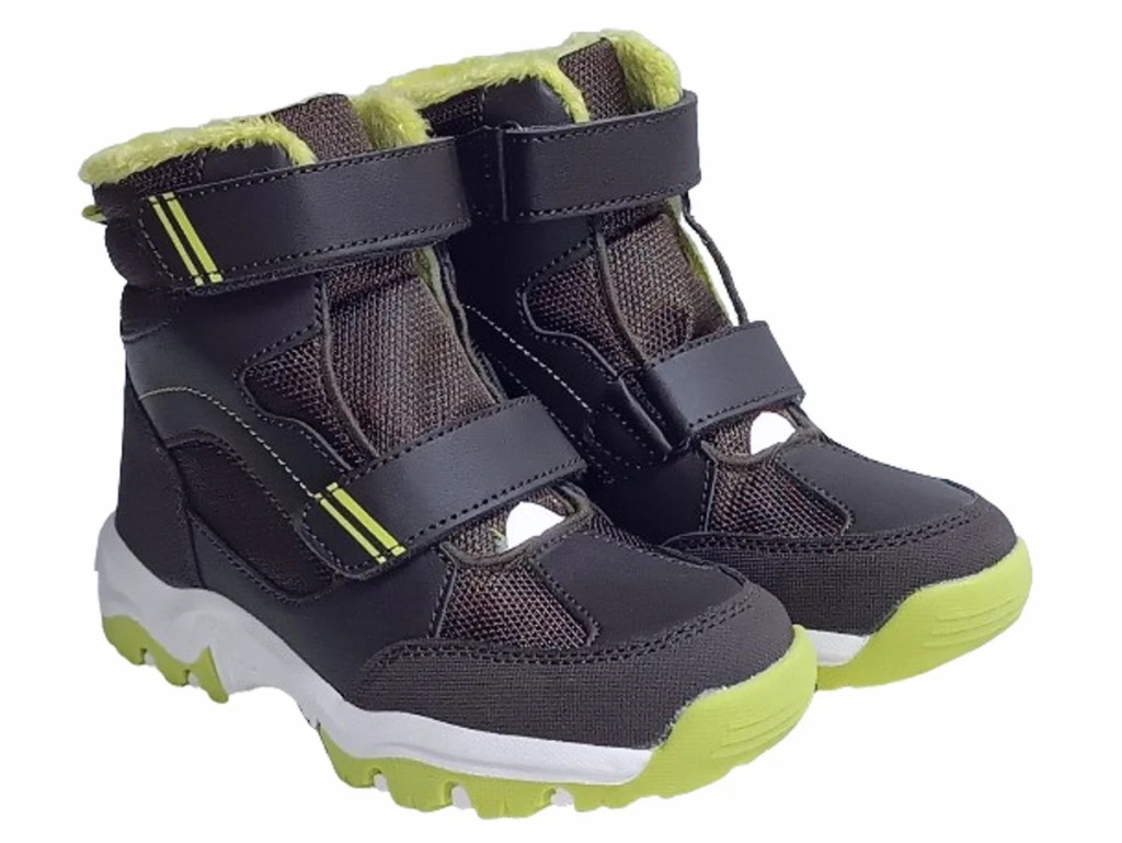 BUTY ZIMOWE CHŁOPIĘCE półbuty ocieplane rzep *34