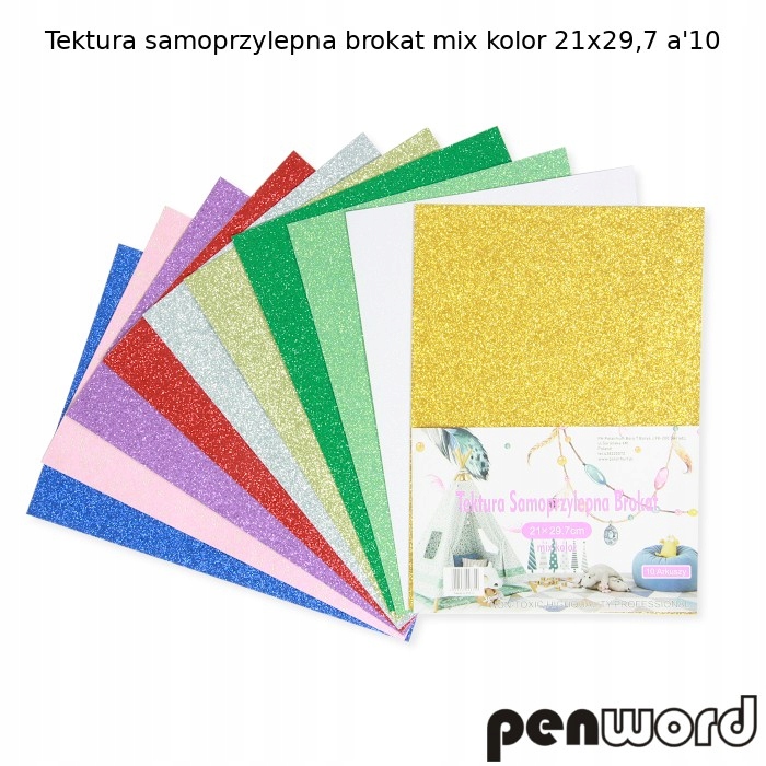 Papier ozdobny A4 Penword 10 arkuszy 220 g/m²