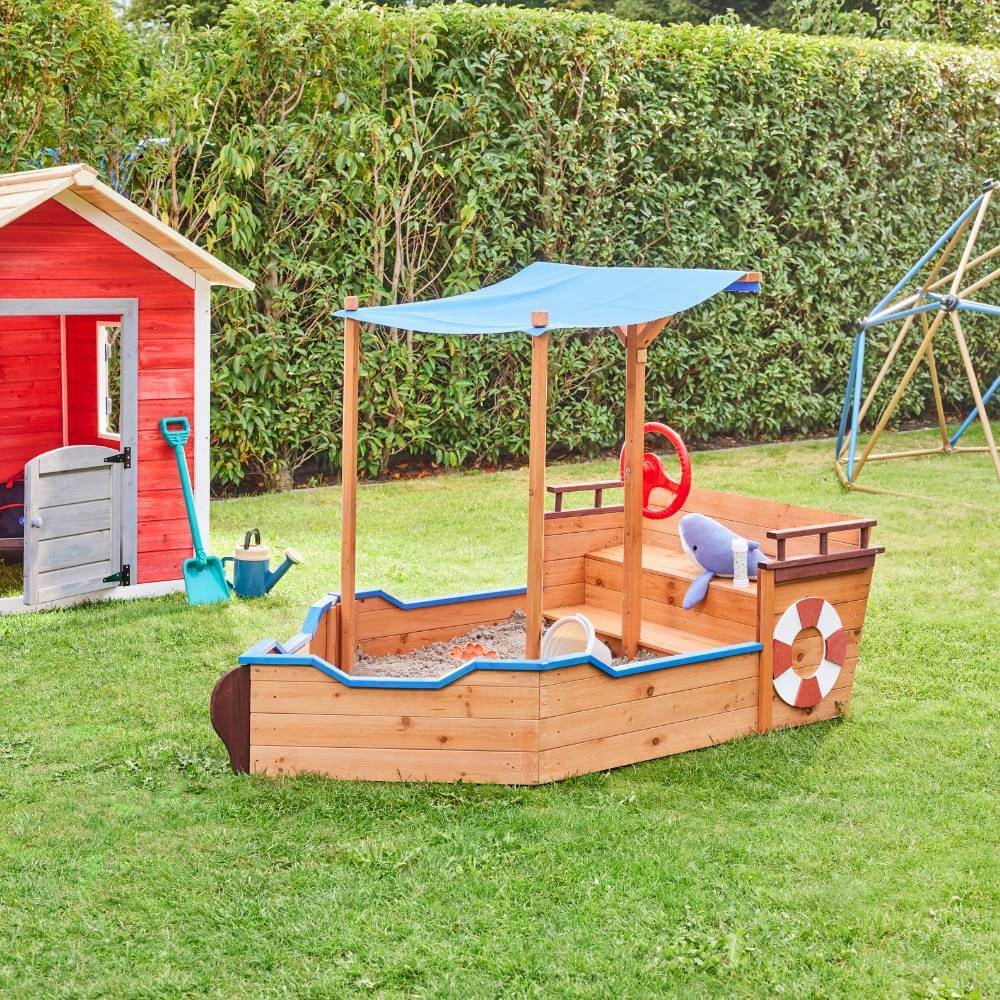 Piaskownica dla dzieci w kształcie statku z ławką SUPER BOAT