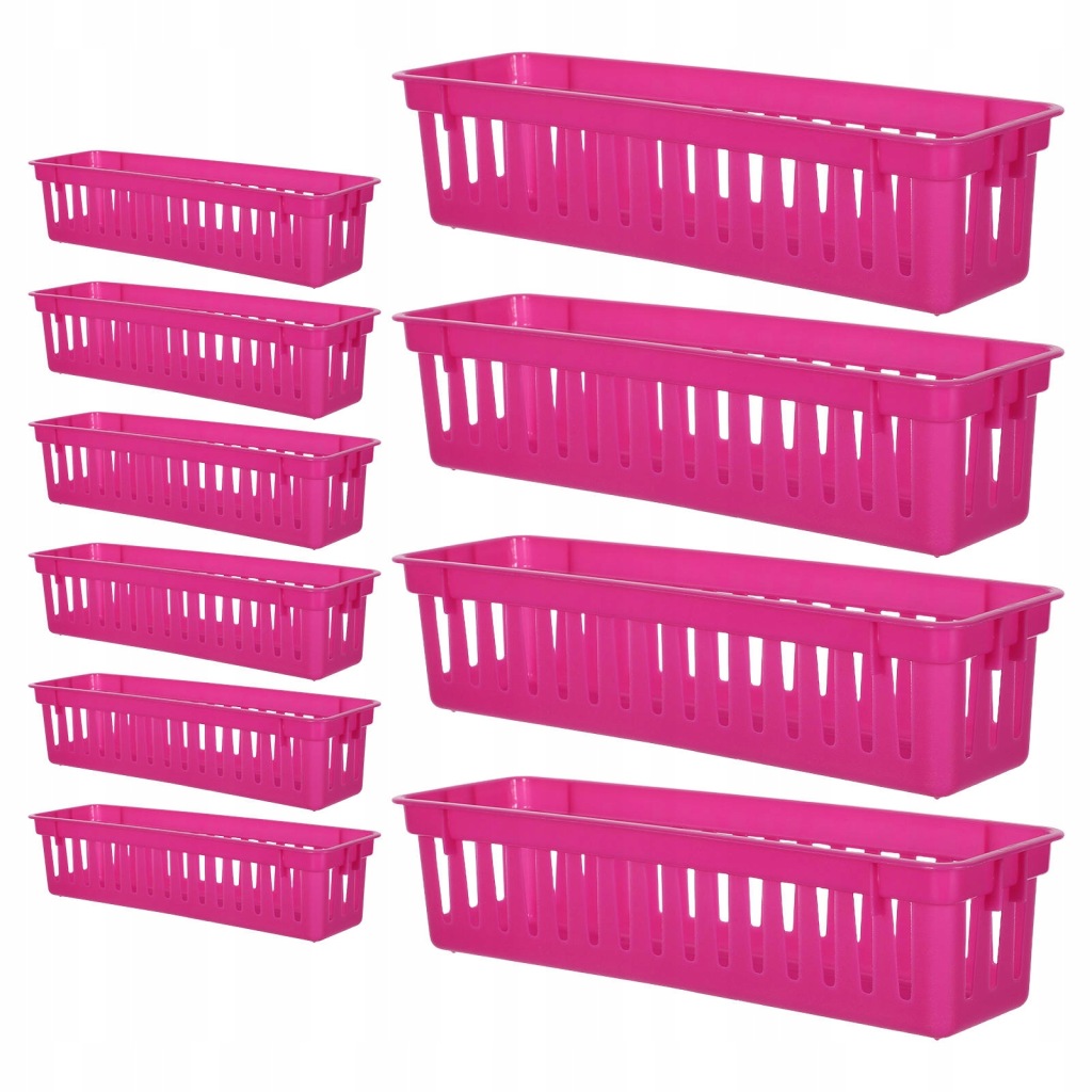 12 SZTUK JASNY RÓŻOWY PLASTIKOWY ORGANIZER BIURKOWY NA PRZYBORY SZKOLNE