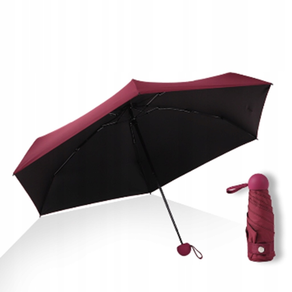 Parasol mini #cool_items parasol manualny, składany, z pokrowcem czerwony