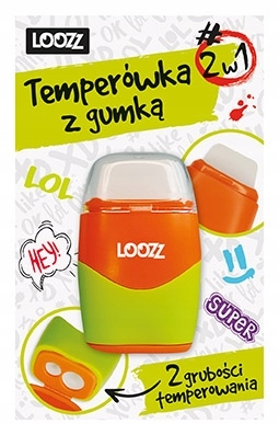 Temperówka podwójna, z pojemnikiem LOOZZ wielokolorowy