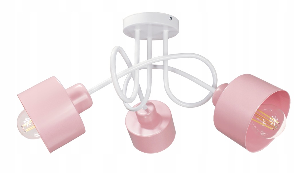 Lampa sufitowa E27 metalowa wielokolorowa 3-punktowa