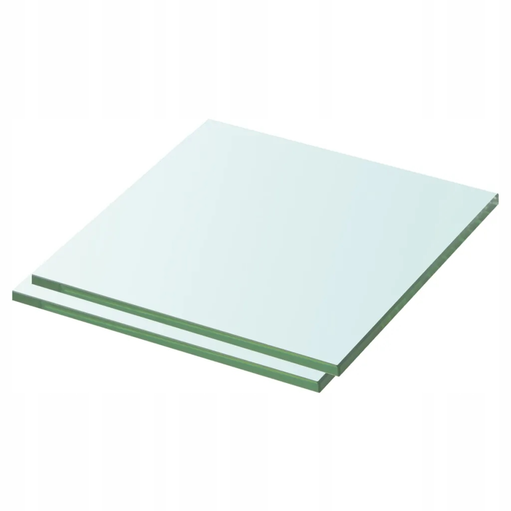 Półka 2 Sztuki Panel Ze Szkła 30 x 30 cm