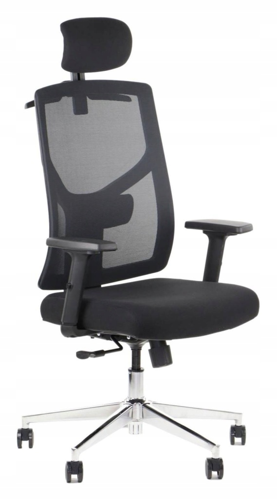 Fotel Biurowy ANTONIO 2 Obrotowy Ergonomiczny Mesh Czarny Wygodny