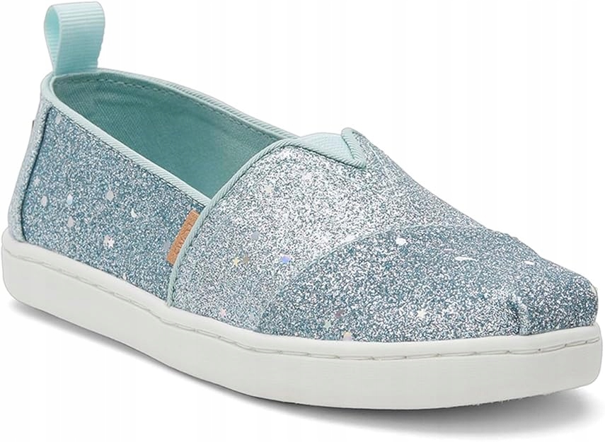 TOMS BŁYSZCZĄCE WSUWANE TRAMPKI W KOLORZE NIEBIESKIM