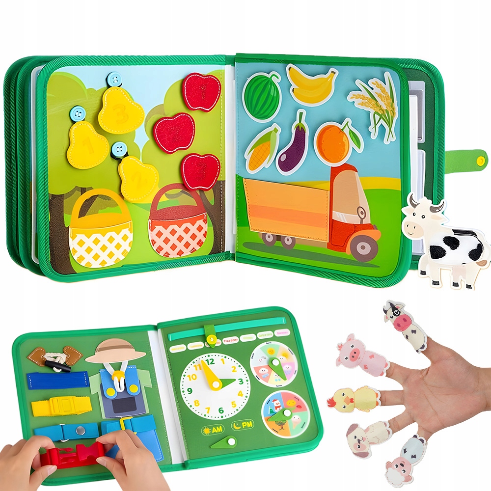 3D FILCOWA MONTESSORI CICHA KSIĄŻKA SENSORYCZNA ZABAWKA NAJLEPSZY PREZENT