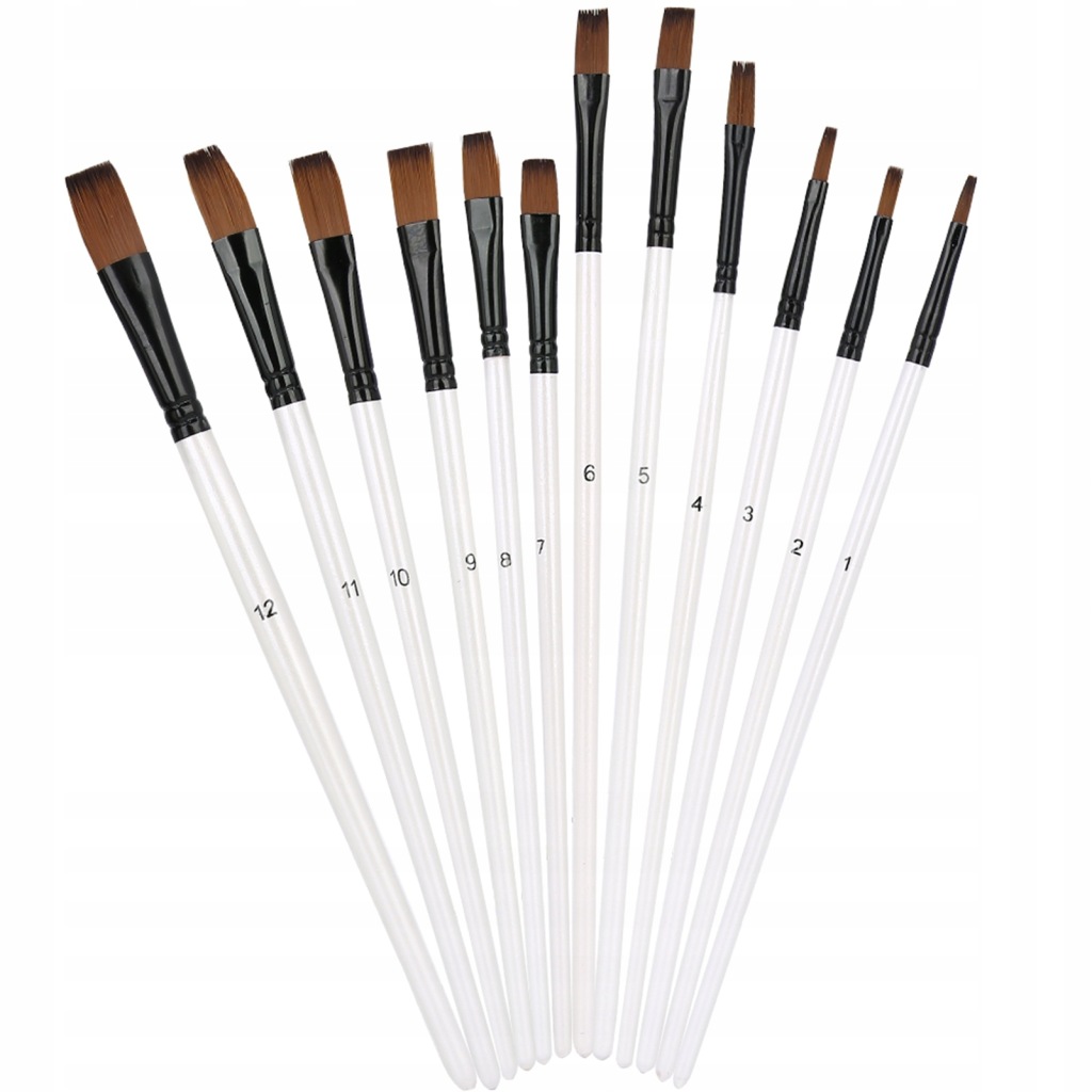 12PCS Nylonowe pędzle do farb do włosów Ustaw drewniane uchwyt Pearl HG