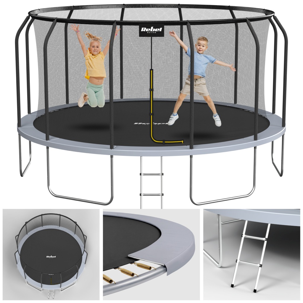 Trampolina z siatką Rebel 3,8 cm FT 14 (427-435 cm) drabinka