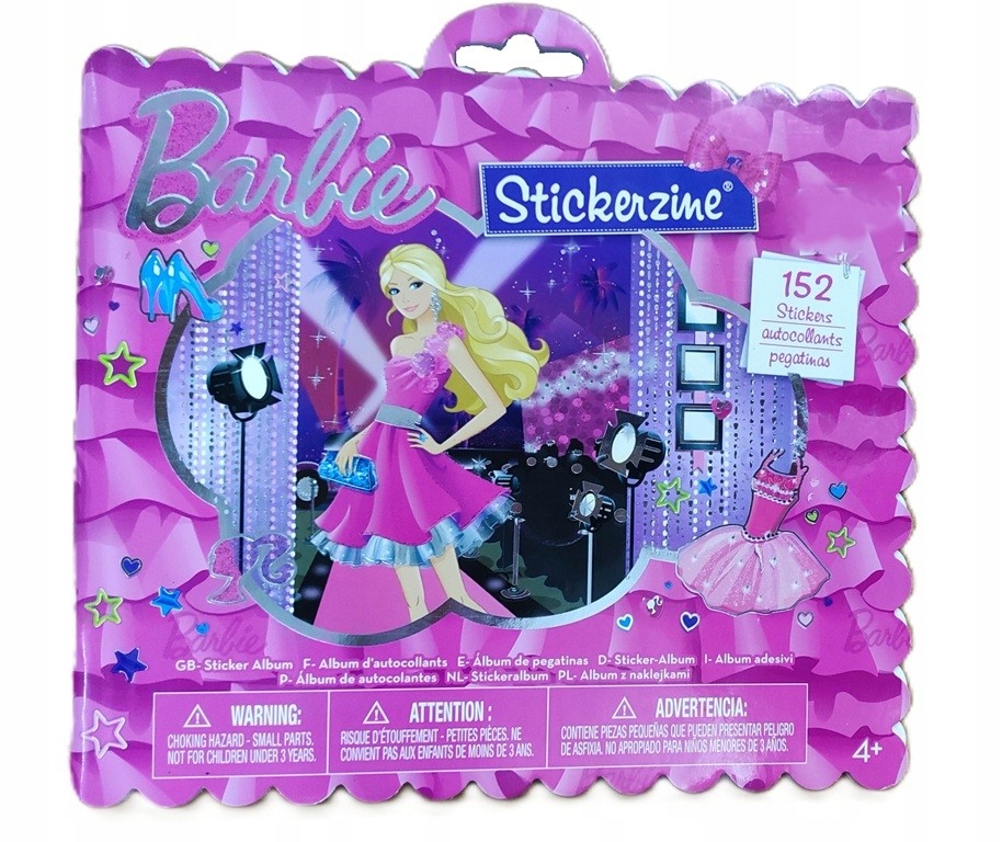 Książeczka z naklejkami Barbie 152 naklejki Album z naklejkami Barbie