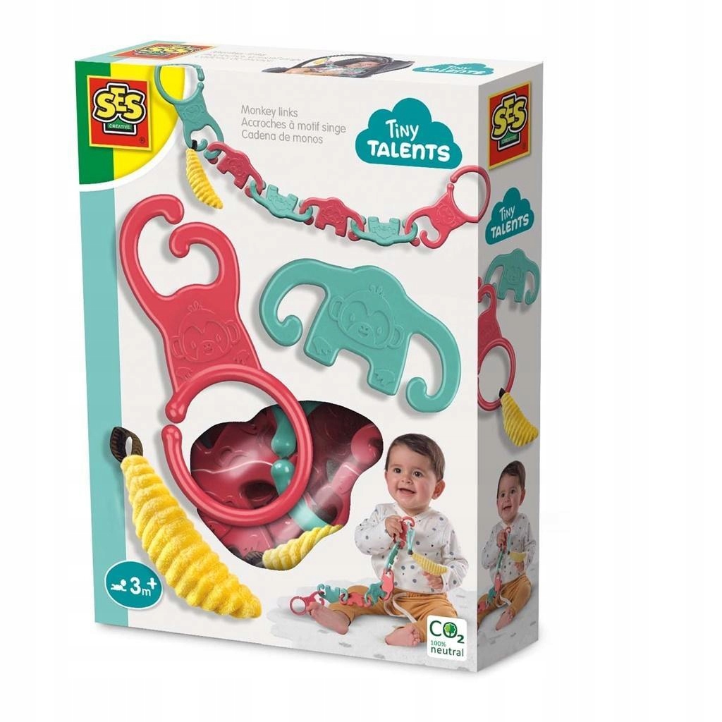 SES Creative Tiny Talents Monkey links zabawka rozwijająca sprawność ruchową