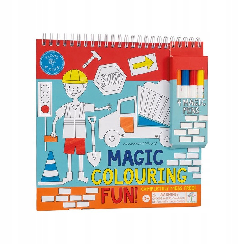 Na Budowie Kolorowanka z Magicznymi Pisakami FLOSS & ROCK