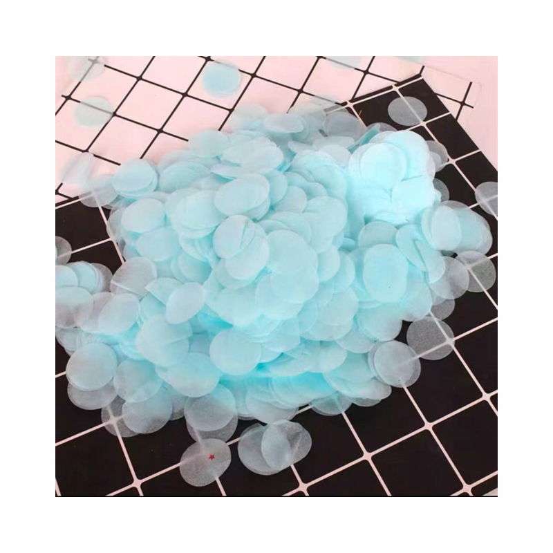 Konfetti Bibułowe Okrągłe – Jasnoniebieskie (Błękitne) 2,5cm – 30g