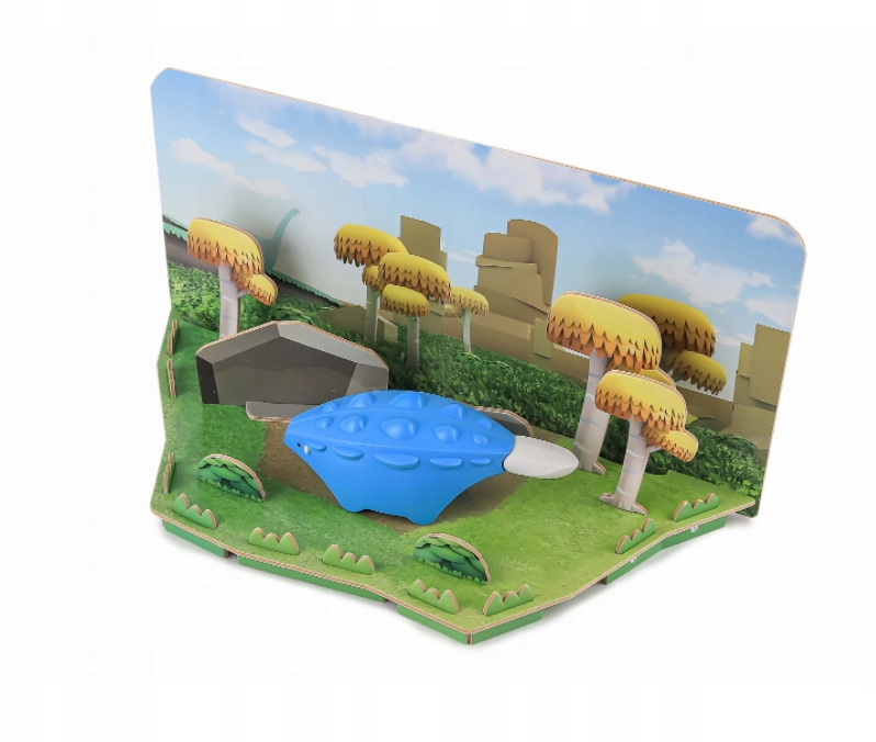 Puzzle 3D HalfToys Dinozaur ze szkieletem 5 elem.
