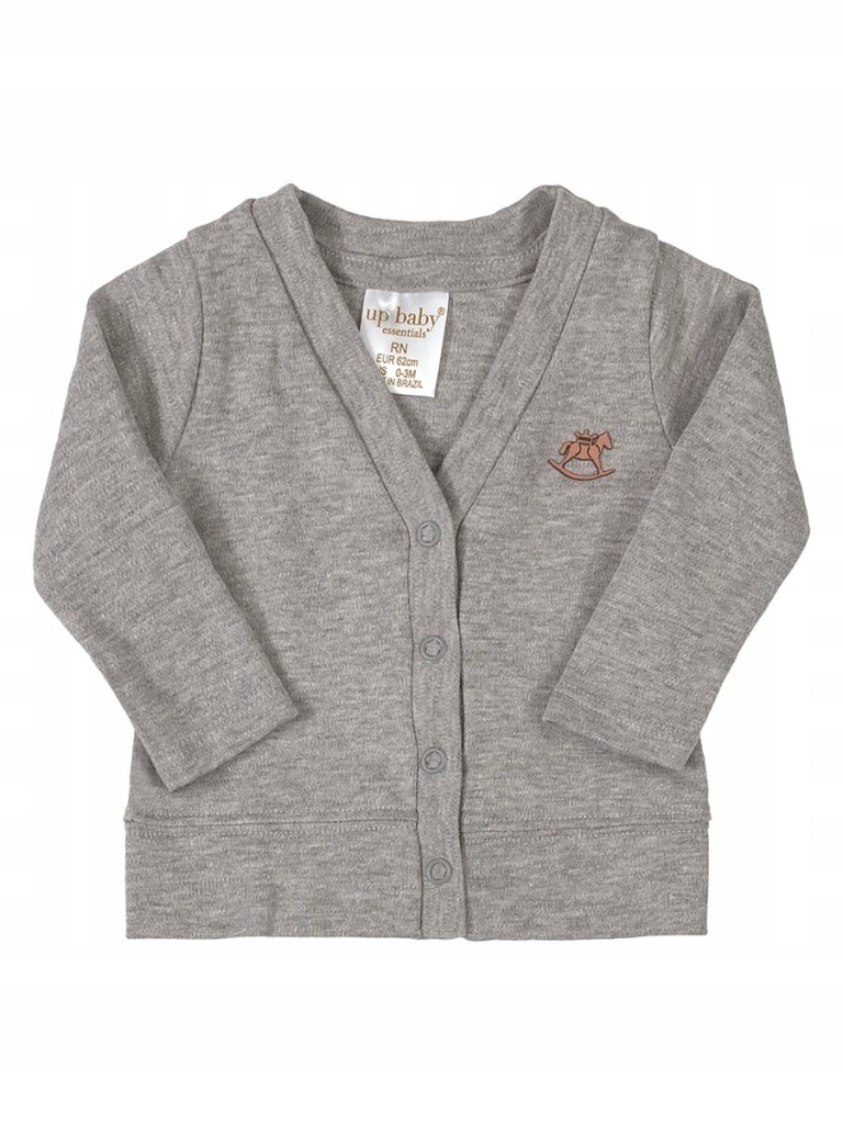 Niemowlęcy sweter rozpinany szary Up Baby, r. 86