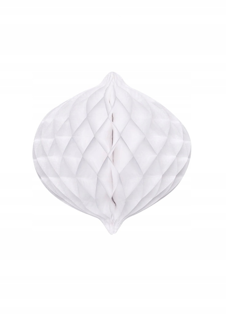 Rozeta z papieru HONEYCOMB biała 20cm