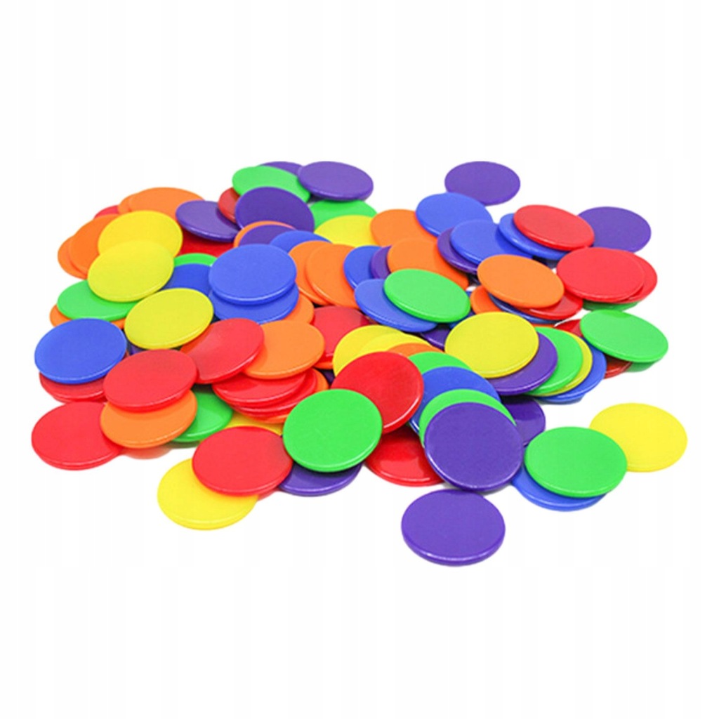 100 sztuk różnych pomocy dydaktycznych do odejmowania kolorów, sortowanie, 19 mm