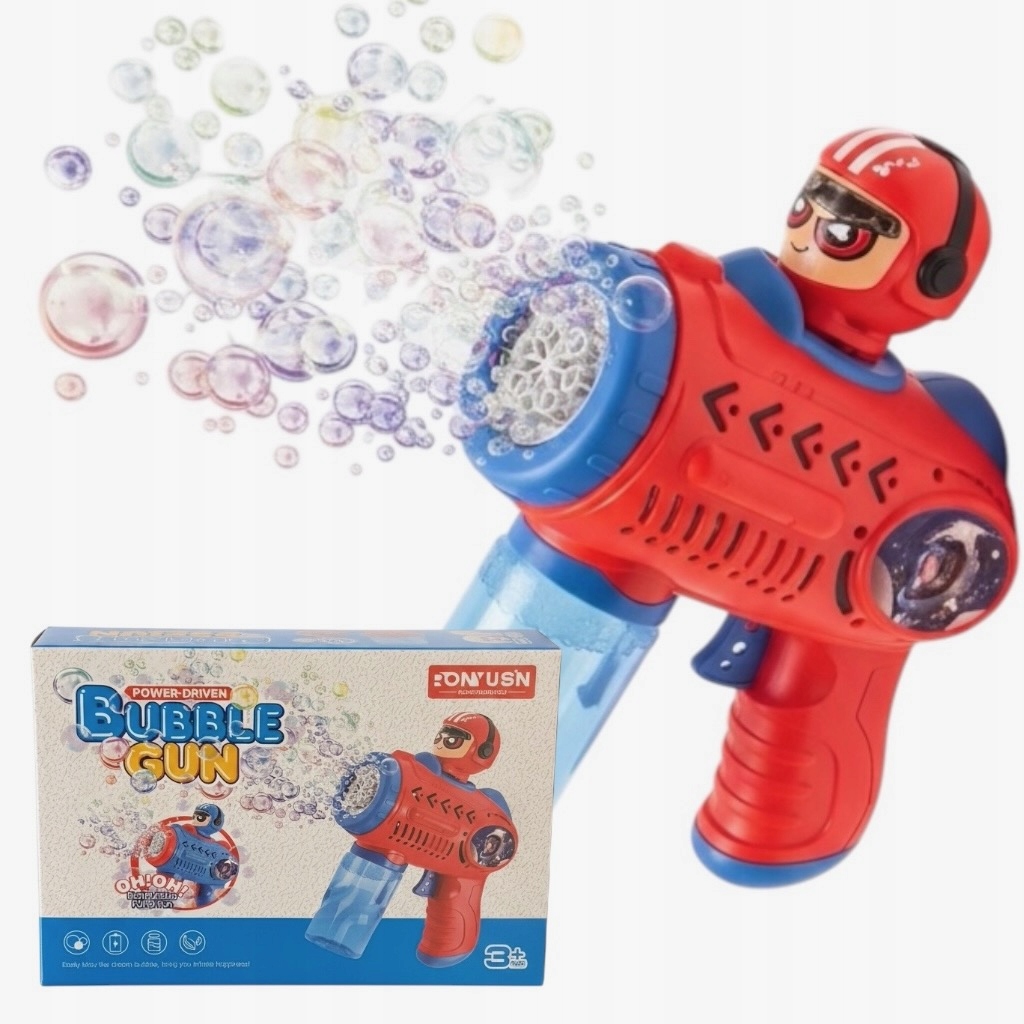 Pistolet na bańki maszyna do baniek Superbohater Astronauta dla chłopca