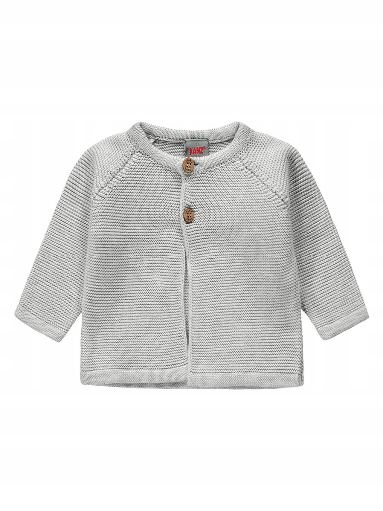 Dziecięcy sweter rozpinany szary Kanz, r. 62/68