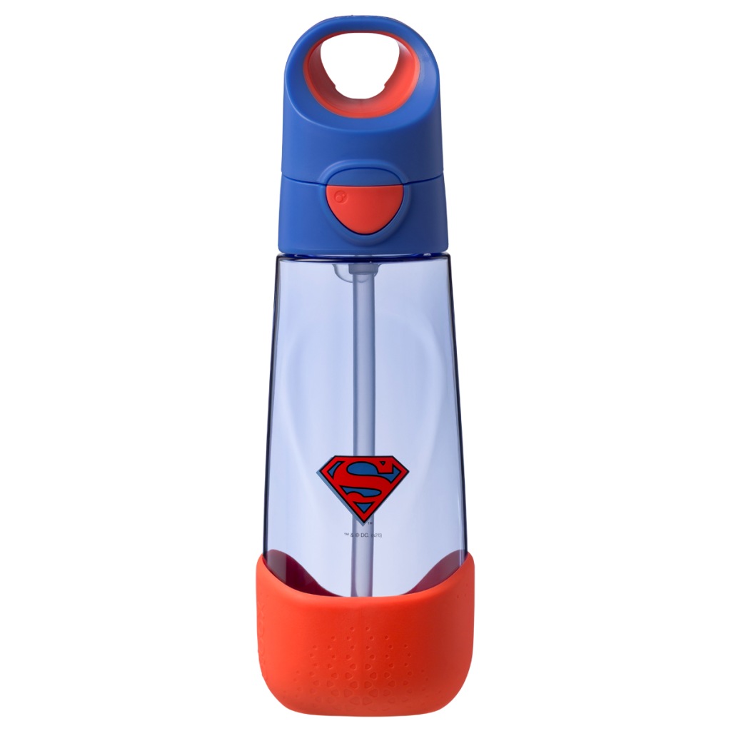 B.box Butelka do picia ze słomką 600 ml - Superman