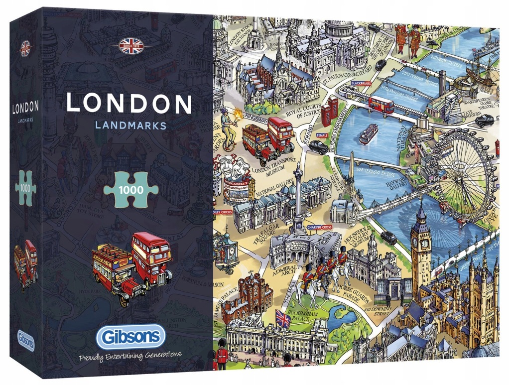 Puzzle układanka 1000 elementów London Landmarks zabytki Londynu